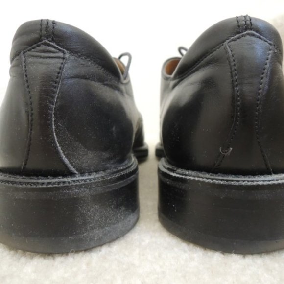 Mens Shoes Size 9 1/2 D Cable and Co Black Leather Oxford Made Italy $180 Value main image 13